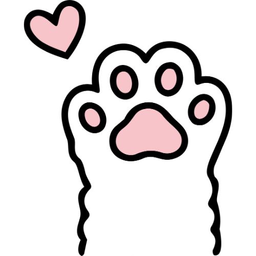 Cute Paw With Heart Icon